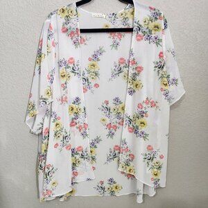 Heart & Hips Open-Front Kimono Cardigan XL